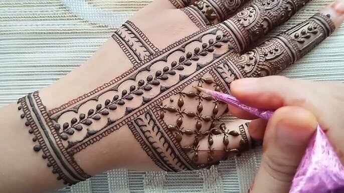 Modern Full Hand Mehndi Design