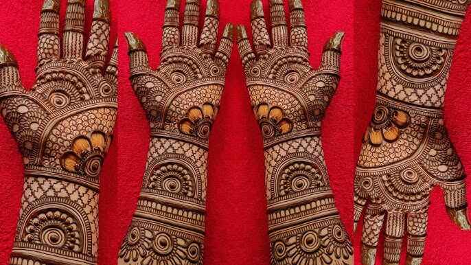 Modern Full Hand Mehndi Design